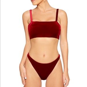NWT red velvet bikini
